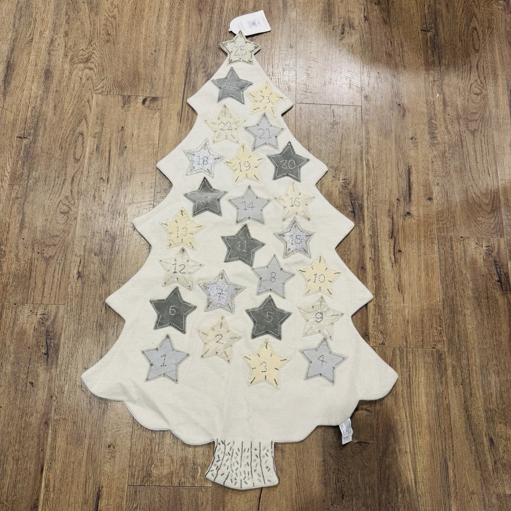 Pottery Barn Kids All That Glitters Advent Countdown Calendar Tree Wool Blend